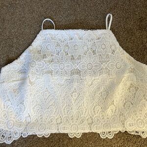 NWT Abercrombie & Fitch White Lace Top
